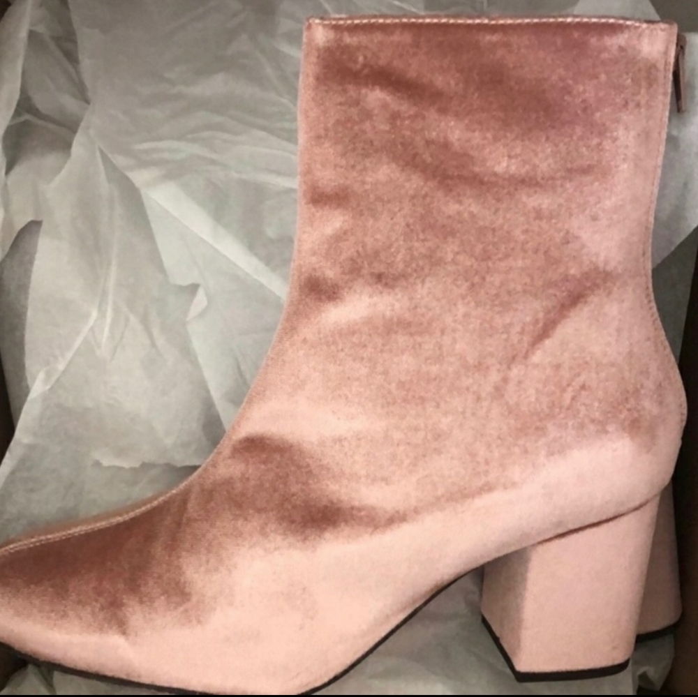 Free People Cecile Velvet Ankle Booties 6 & 8 - Picture 9 of 16